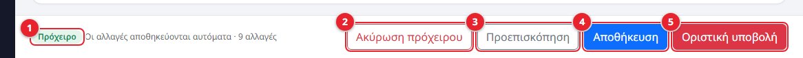 Η κάτω μπάρα του πρόχειρου